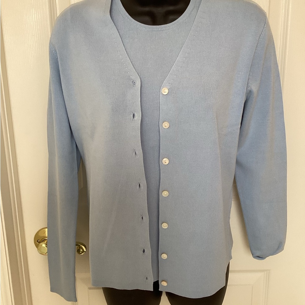 Brooks Brothers Soft Blue Silk Blend Set